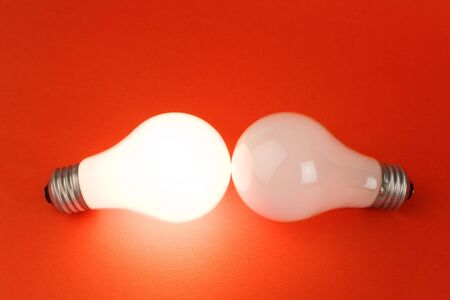 Bright Light Bulb close up shotの写真素材