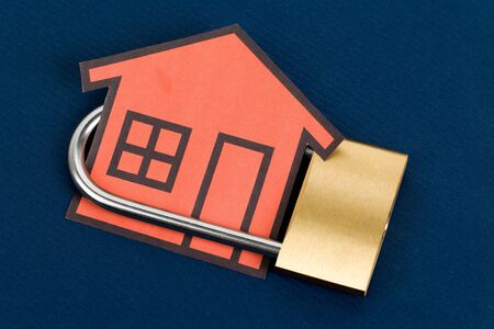 a red home sign,  Real Estate Concept の写真素材