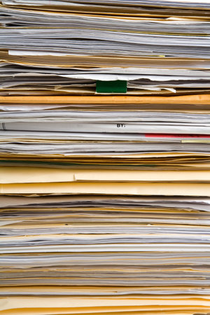 File Stack, file folder close up for background