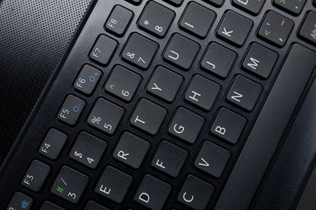 Black Computer Keyboard close up