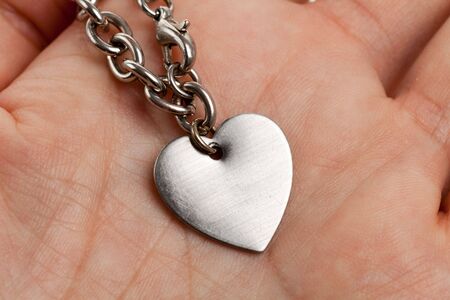 Chain and Heart Shape close upの写真素材