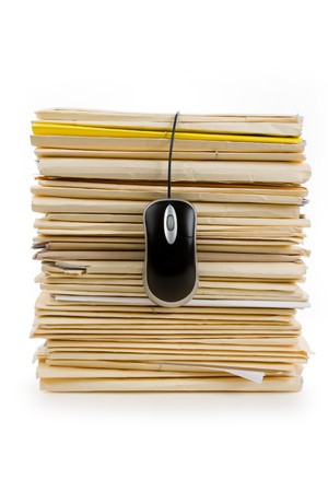 File Stack, Computer Mouse, business conceptの写真素材