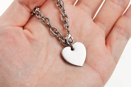 Chain and Heart Shape close upの写真素材