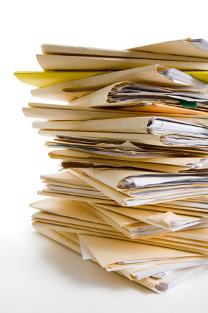File Stack, file folder with white background