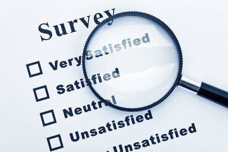 Survey and questionnaire, business conceptの写真素材