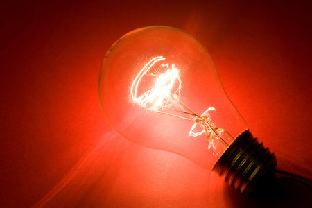 Bright Light Bulb close up shot