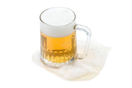 Beer mug with white backgroundの写真素材