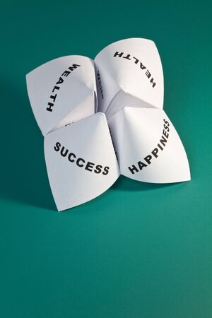 Paper Fortune Teller,concept of balanceの写真素材