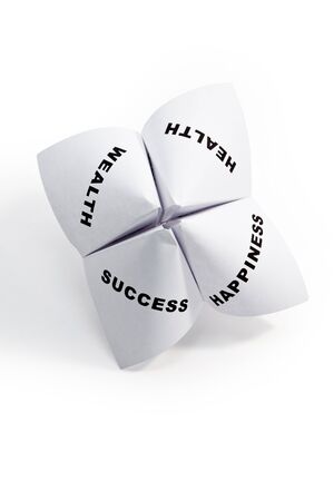 Paper Fortune Teller,concept of balanceの写真素材