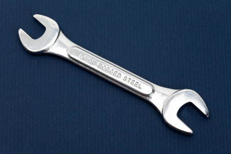 Stainless Steel Wrench close upの写真素材