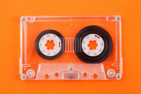Audio Cassette close up shotの写真素材