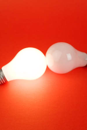 Bright Light Bulb close up shotの写真素材