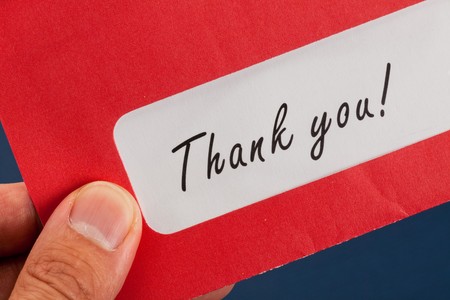 Thank You Mail close up shotの写真素材