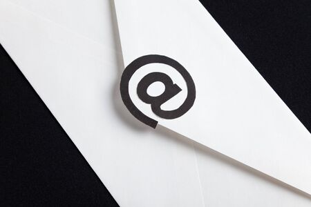 Envelope with @ Symbol, concept of E-Mailの写真素材