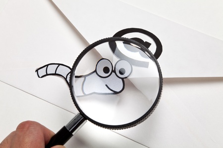 Worm and e-mail, concept of E-Mail Security, Virus

の写真素材