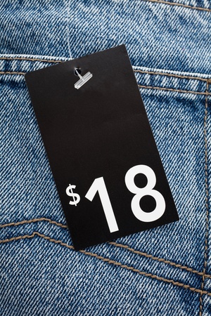 Price tag close up shotの写真素材