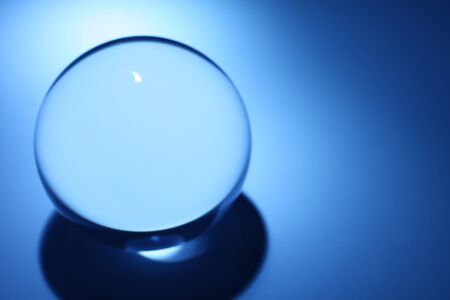 Blue Crystal Ball for backgroundの写真素材
