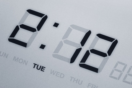 LED Digital Clock close up for background useの写真素材