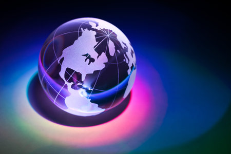 Earth planet,Transparent globe for background