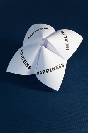 Paper Fortune Teller,concept of balanceの写真素材