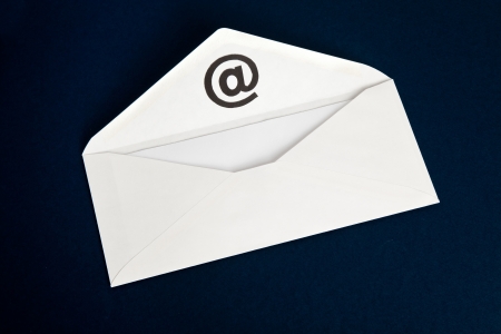 Envelope with @ Symbol, concept of E-Mailの写真素材