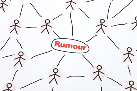 People Sketching Network, concept of Rumourの写真素材