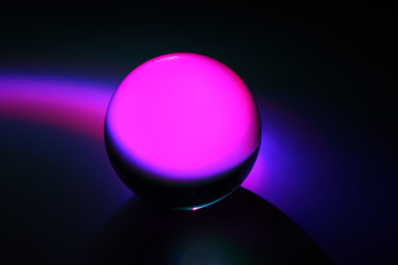purple Crystal Ball for backgroundの写真素材