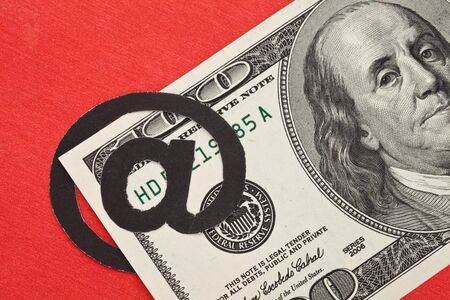 email and dollar, concept of E-commerceの写真素材