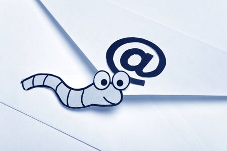 Worm and e-mail, concept of E-Mail Security, Virus

の写真素材