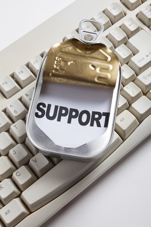 Can and word Support, Concept of easy and timely assistanceの写真素材