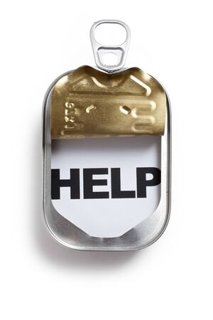 Can and word help, Concept of easy and timely assistanceの写真素材