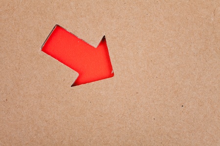 Arrow Sign and cardboard for backgroundの写真素材