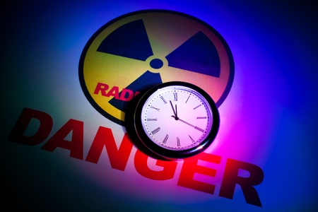 Radiation hazard sign for backgroundの写真素材