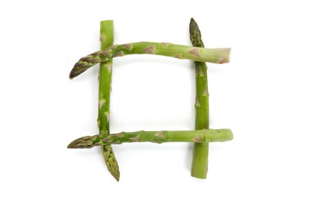 Green Asparagus close up shotの写真素材