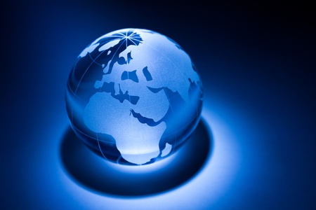 Earth planet,Transparent globe for backgroundの写真素材
