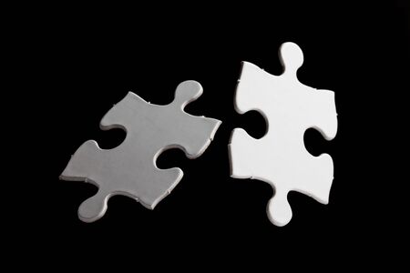 White Blank Puzzle, business concept of Solutionの写真素材