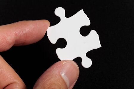 White Blank Puzzle, business concept of Solutionの写真素材
