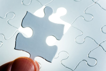 Blank Puzzle, business concept of Solution