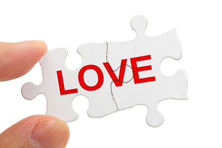 Puzzle and word loveの写真素材