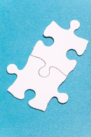 White Blank Puzzle, business concept of Solutionの写真素材