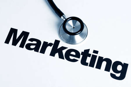 Stethoscope and Marketing Report, concept of businessの写真素材