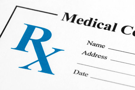 Prescription close up, concept for Healthcare And Medicineの写真素材