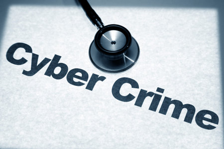 Stethoscope and Cyber Crimel, concept of network Security