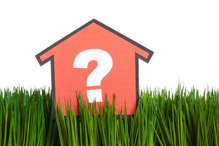 House and green grass close up, concept of Environmental Conservation の写真素材