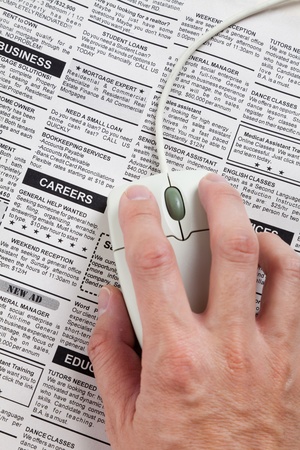 Fake Classified Ad, newspaper, business concept.の写真素材