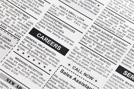 Fake Classified Ad, newspaper, business concept.の写真素材