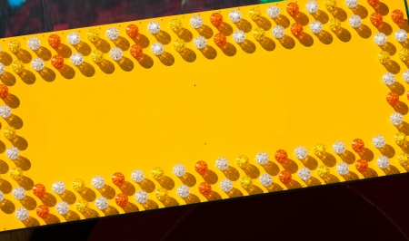 Blank Playland Yellow Sign close upの写真素材