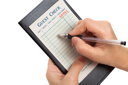 Guest Check, concept of restaurant taking orders.