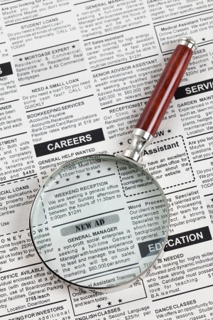 Fake Classified Ad, newspaper, business concept の写真素材