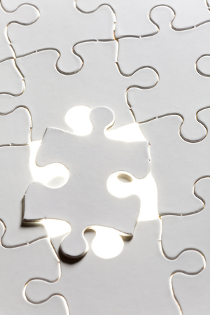 White Puzzle, business concept of Solutionの写真素材